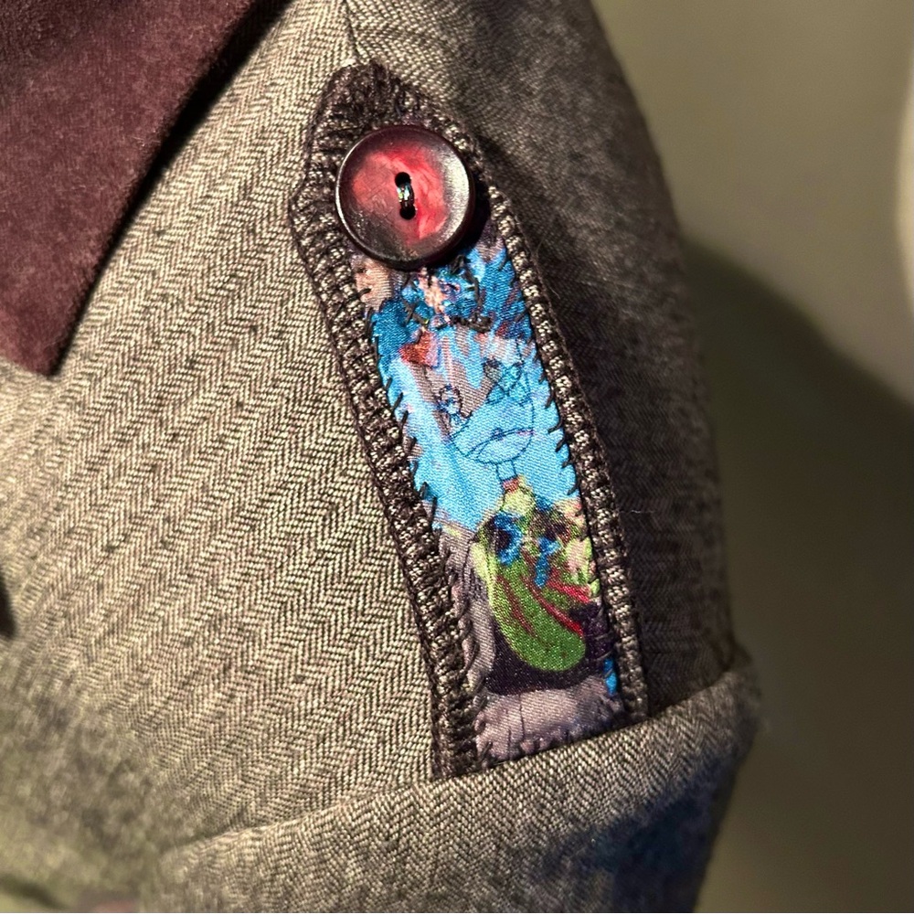 *One-Of-A-Kind* Upcycled Appliquéd Tweed Jacket